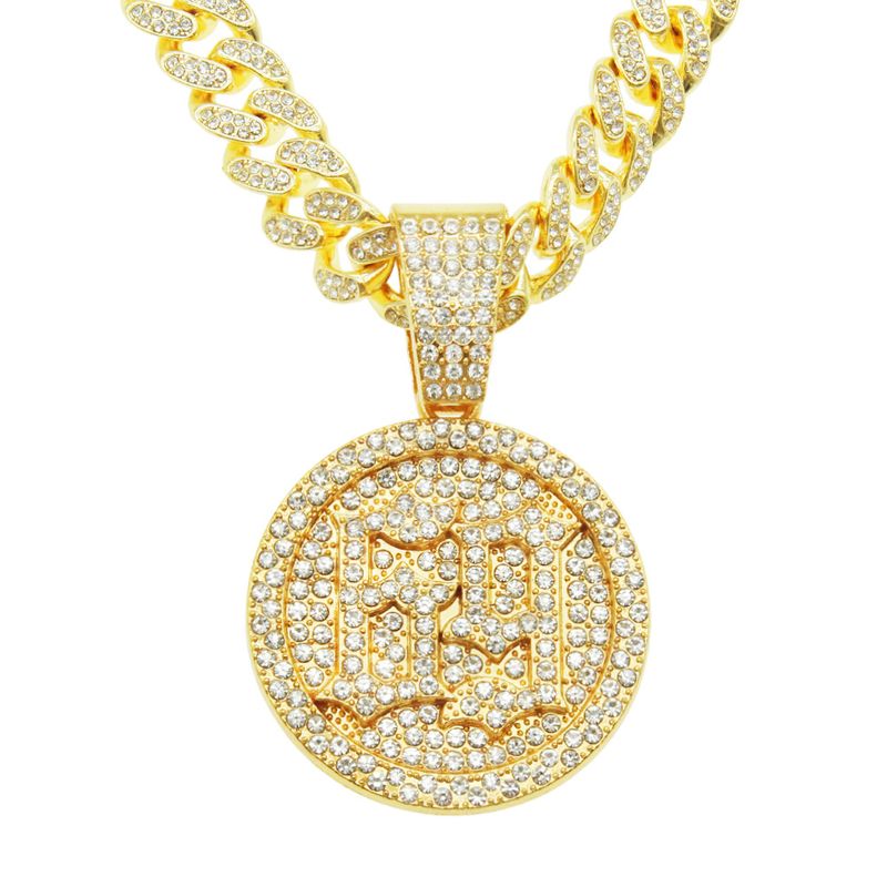 Uomo Donna Hip Hop 6ix9ine Collana con pendente Rapper con catena cubana Miami da 13 mm Iced Out Bling HipHop Collane Gioielli di moda_voghion.com