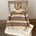 Soft & Stylish Boys' Knit Sweater For Fall & Winter - Cozy Round Neck Pullover With Cute Animal & Stripe Patterns (3-8 Years, 100-140cm)"_voghion.com
