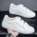 2024 Mode Nieuwe Vier Seizoenen Witte Velcro Luie Casual Board Heren Sport Trendy Leren Schoenen_voghion.com