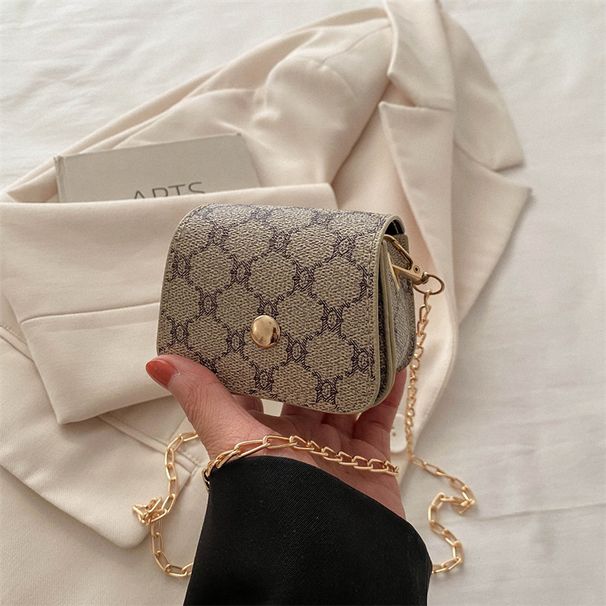 Kette Personalisierte Lippenstift Kleine Quadratische Tasche für Frauen 2024 Neue Koreanische Version Einfache Umhängetasche Modische Schultertasche_voghion.com