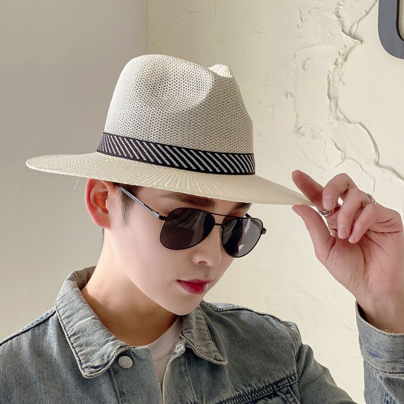 2024 Classic Men's and Women's Straw Hat Outdoor Mountaineering Hat Spring/summer Sunshade and UV Protection Hat Big Eaves Fishing Casual Cool Hat_voghion.com