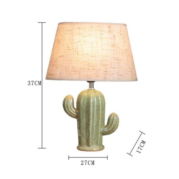 Luminária de cabeceira fofa para quarto de menina, estilo nórdico, criativa, de cerâmica, com ajuste de intensidade, proteção para os olhos, para estudo_voghion.com