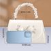 Pleated White Handbag Versatile Clutch Bag Women's Bag 2025 Fall/Winter New Shoulder Bag_voghion.com