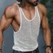 Herre sommer ny hvid base strikket sweater 2025 løs fitness sportsvest_voghion.com