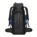 23.78 Gallon High Capacity Travel Backpack - Durable Polyester, Blue With Black Accessories, Adjustable Chest Strap For_voghion.com