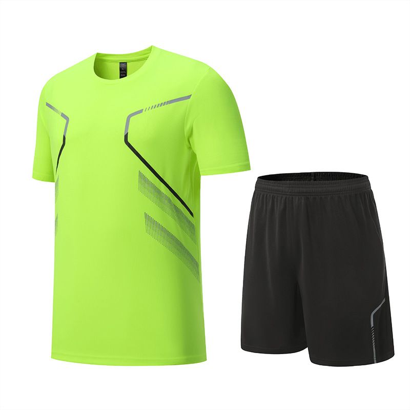 Nyt sportstøj engros herre sommer løbeudstyr hurtigttørrende kortærmet t-shirt sports træningsfitness tøj_voghion.com
