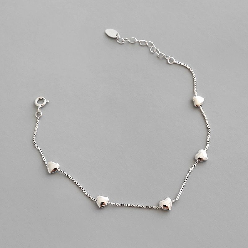 Hsl006 Korean Version Of Sterling Silver S925 Personality Minimalist Creative Glossy Bracelet _voghion.com