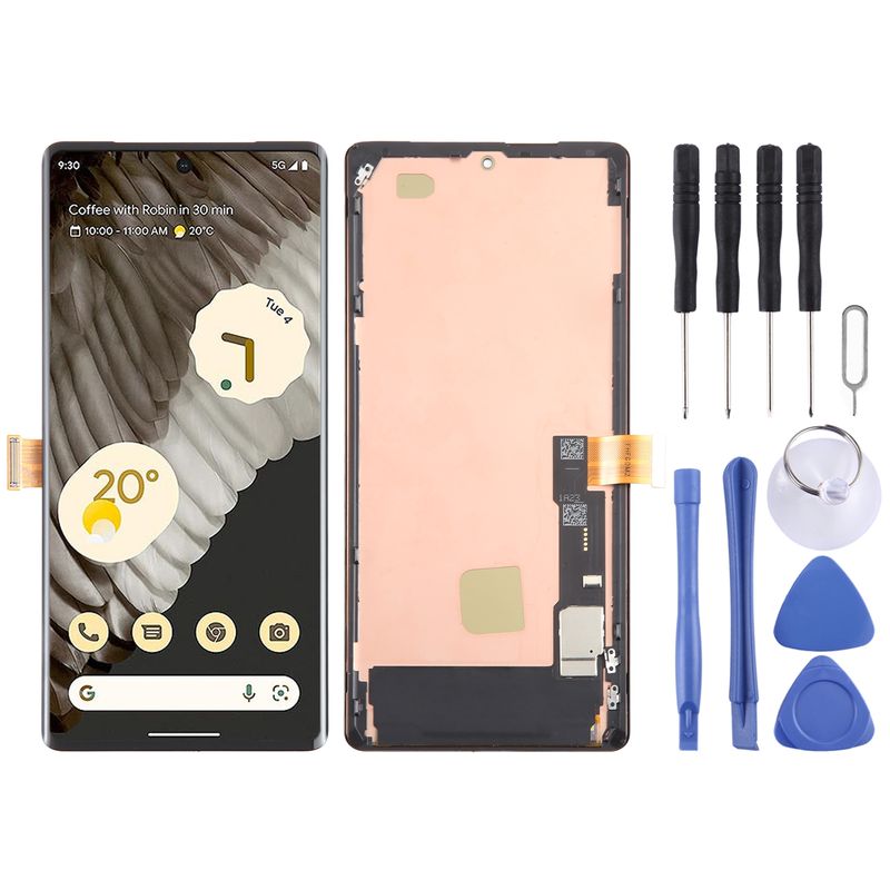 For Google Pixel 7 Pro GP4BC GE2AE OLED LCD Screen Digitizer Full Assembly with Frame_voghion.com
