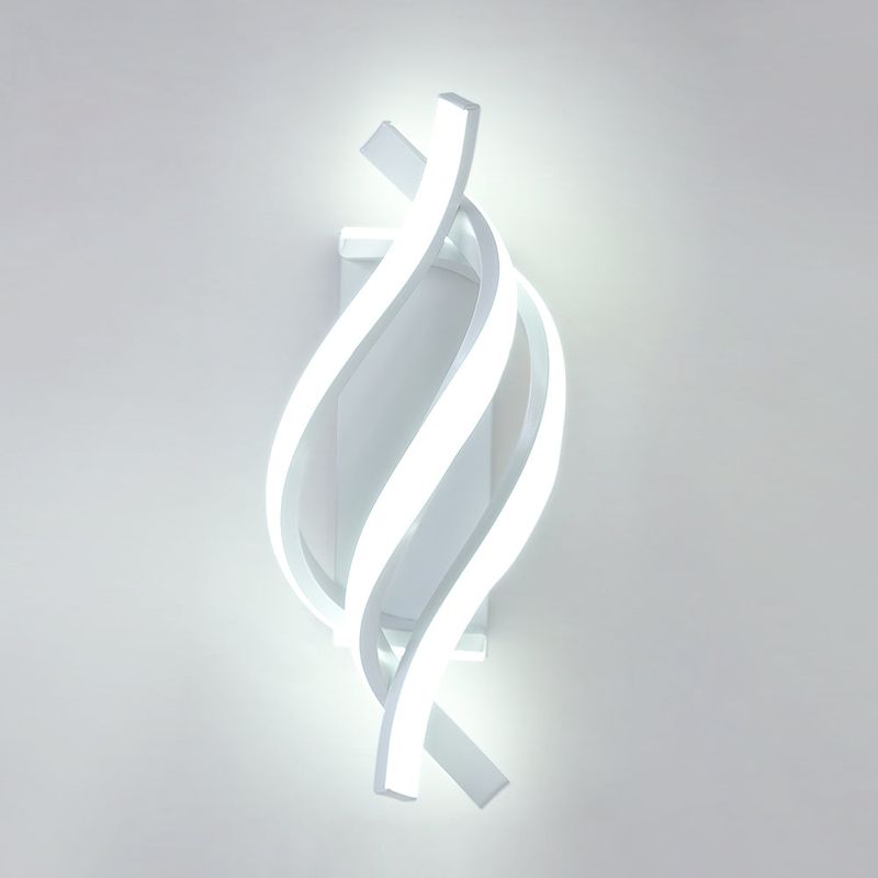 GOECO Moderne LED-Wandleuchte 22W 1800LM, 6500K Kaltweißes Licht, Innenbeleuchtung für Flur, Treppenhaus, 33x15x13 CM_voghion.com