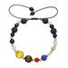 Best Selg Jewelry Universe Galaxy Solar System Eight Planets Agate Natural Stone Adjustable Bracelet_voghion.com