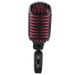 1 Piece Professional Classic Retro Dynamic Vocal Microphone Black & Red Metal For Live Performance Karaoke_voghion.com