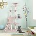 56 Inch Condo Scratching Posts Ladder Cat Play Tree_voghion.com