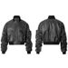 2025 New Style Handsome Long Sleeve Large Pock High Stand Collar Leather Spring Short Motorcycle Windproof Design_voghion.com