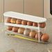 Refrigerator Side Door 1pc Egg Storage Box - Flip-Top Design For Fresh-Keeping Boxes And Kitchen Organization_voghion.com