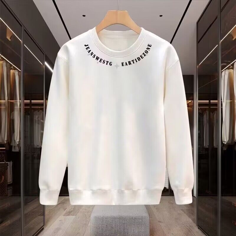 New American Style Sweatshirt Trendy Brand Crew Neck Loose Fit Versatile Couple Men's Long Sleeve Base Layer_voghion.com