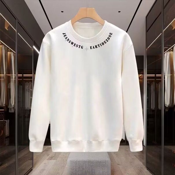 New American Style Sweatshirt Trendy Brand Crew Neck Loose Fit Versatile Couple Men's Long Sleeve Base Layer_voghion.com