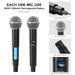 Wireless Microphone 1200mah UHF Professional Handheld Dynamic Mic Karaoke Micphone with Receiver for Amplifier PA System_voghion.com