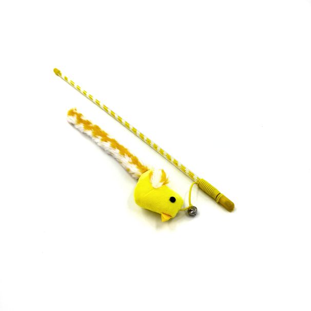 Long Tail Bird Teaser Wand Toy Teasing Cat Licking Interactive Pet Supplies_voghion.com