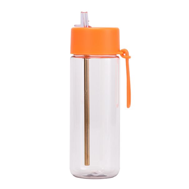 New Outdoor Plastic Straw Cup 740ml Simple Large Mouth Portable Cup Portable Silicone Handle Water Cup_voghion.com