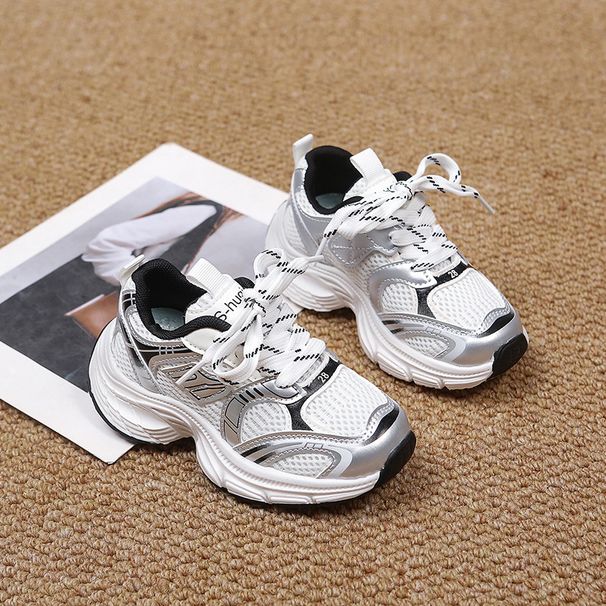 Scarpe per bambini Primavera e autunno 2025 Nuove scarpe sportive traspiranti per la primavera Scarpe per papà per bambini Scarpe da corsa casual antiscivolo di tendenza_voghion.com