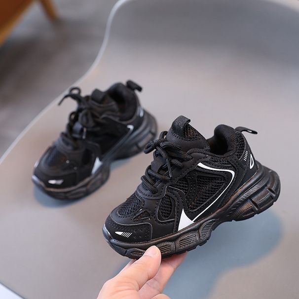 Spring and Autumn Children Sports Unisex Kids Sneakers Mesh Upper Breathable Basketball Shoes Tennis Casual Flats_voghion.com