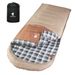 Saco de dormir de inverno engrossado e alargado estilo envelope quente acampamento ao ar livre saco de dormir adulto portátil_voghion.com