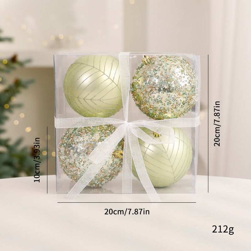 Premium Christmas Tree Topper & Ornament Set – 69-Piece Cream Green Decor With Star, Reindeer & Multi-Sized Baubles_voghion.com