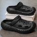 Sommer Herren Slipper Mode Dicke Sohle Clogs Strand Clogs Indoor Hausschuhe Sneaker Rutschfeste Schwarze Sportsandalen für Männer_voghion.com