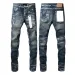 Herr högkvalitativa jeans Modedesign Distressed Ripped Bikers Dam Denim last för män Svarta byxor_voghion.com