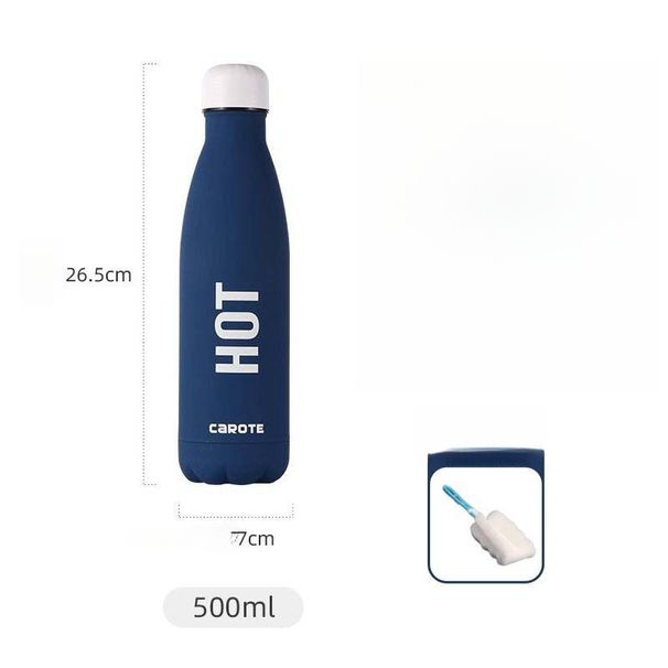 Carrot Insulated Large Capacity Portable Simple Sports Water For Women And Men Stainless Steel Student Coke Bottle Cup_voghion.com