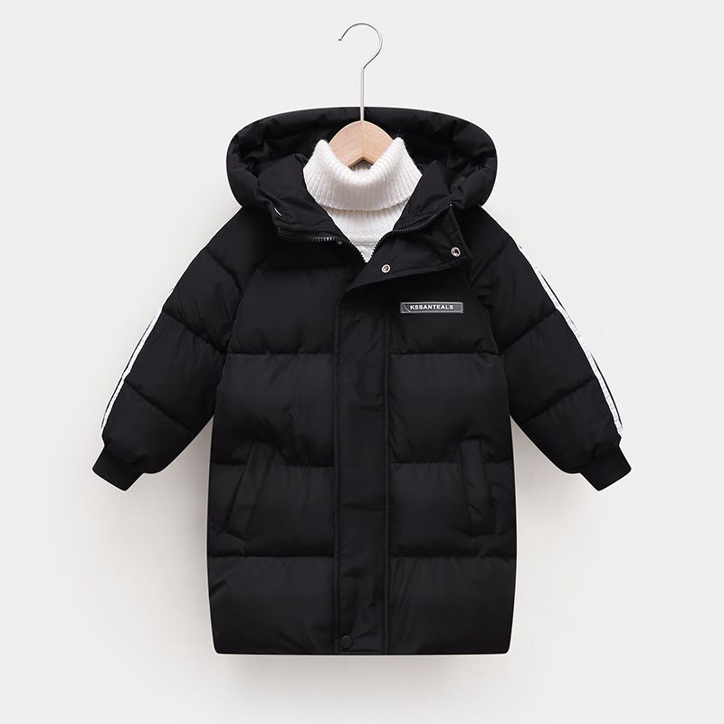 Casaco acolchoado infantil de inverno, jaqueta longa acolchoada para meninos e meninas, jaqueta acolchoada para crianças_voghion.com