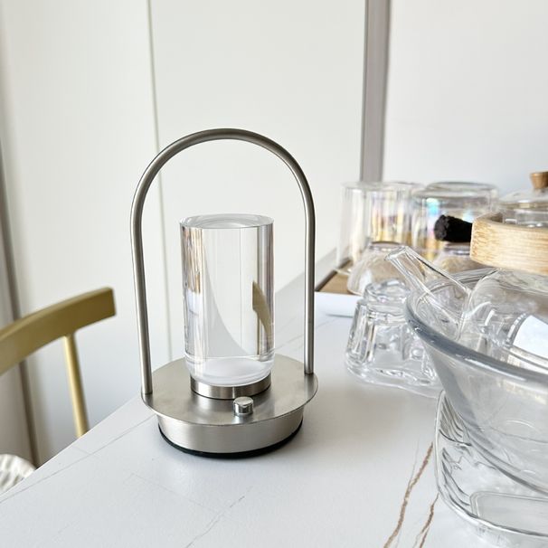 Minimally portable ambient LED charging touch internet famous metal table bedroom bedside small night light_voghion.com