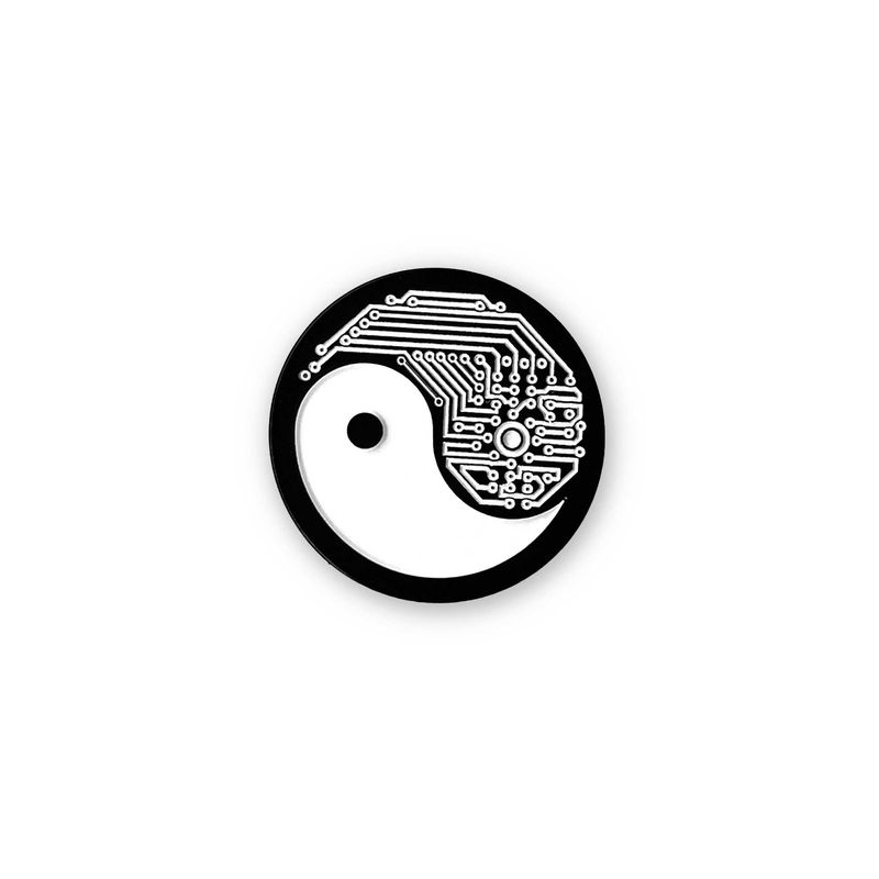 Yin Yang Tech Enamel Pin_voghion.com