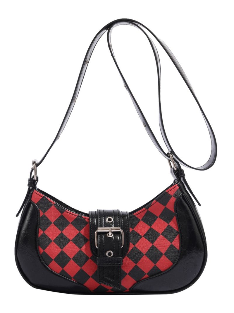 Borsa a tracolla a quadri da donna coreana Instagram 2025, borsa a tracolla alla moda Hundred_voghion.com