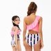 Mother & Kids parent-child swimsuit flamingo new bikini ruffled large, medium and small children mother and daughter swimwear_voghion.com