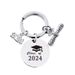 2024 Hot Selling Stylish Individual Stainless Steel Keychain Pendant, Graduation Season Gift Engraved Metal Keychain_voghion.com