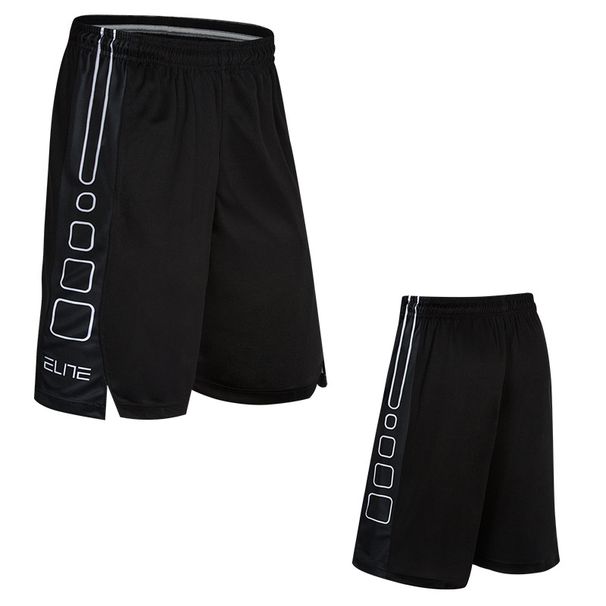 Elite dünne und lockere Fitness-Trainings-Basketballhose in Knielänge, weiße atmungsaktive Shorts, Herren-Shorts_voghion.com