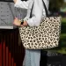 Leopard Print Large Waterproof Beach Women Sandproof Tote Pool Bag With Zipper And Pockets For Travel Vacation Gym_voghion.com