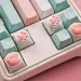 4Pcs Pink Color 3D Cute Cat Paw Keycaps For Mechanical Keyboard Cherry MX Switch DIY Custom Keycap Soft Silicone Keycap_voghion.com