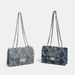 Borsa a tracolla da donna in denim tie-dye di alta qualità, casual, versatile e di nicchia_voghion.com