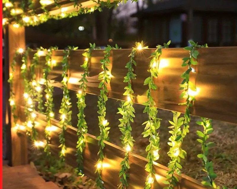 Simulated cherry blossom vine light string LED light color light string Christmas wedding room decoration light string small light_voghion.com