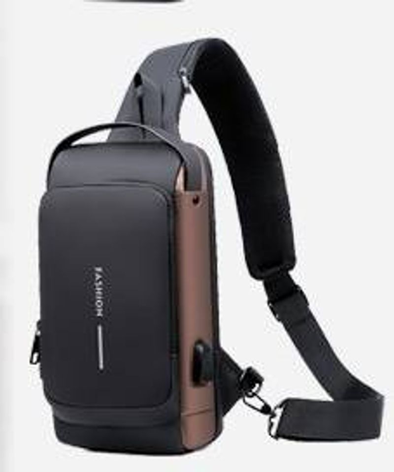 "Spring/Summer New Men's Bag 2024 European and American Light Luxury Minimalist Fashionable Embossed Men's Chest Bag/Fanny Pack/Crossbody Bag"_voghion.com