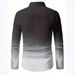 Spring And Autumn New Men's Gradient Color Casual Loose Long Sleeved Shirt_voghion.com