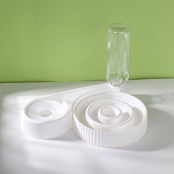 Big Cat Dog Bowl, Anti Knock Automatic Water Dispenser Combination, Non Black Chin, Pet Bowl Supplies_voghion.com