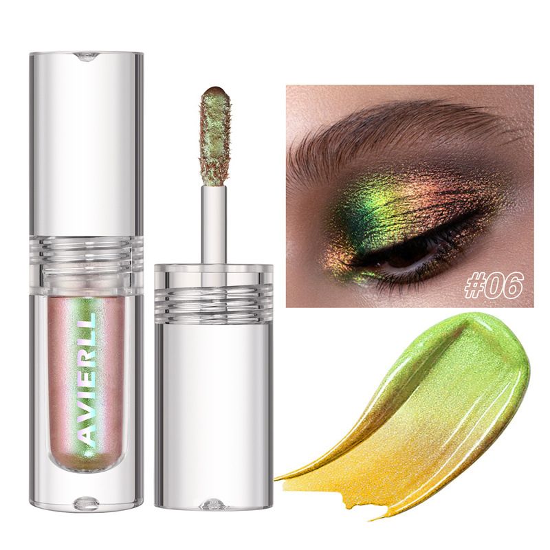 Aurora Multi Chrome Fard à Paupières Pigments Longue Durée Caméléon Paon Galaxy Chrome Glitter Fard à Paupières Liquide pour Fête Performance Festival de Musique_voghion.com