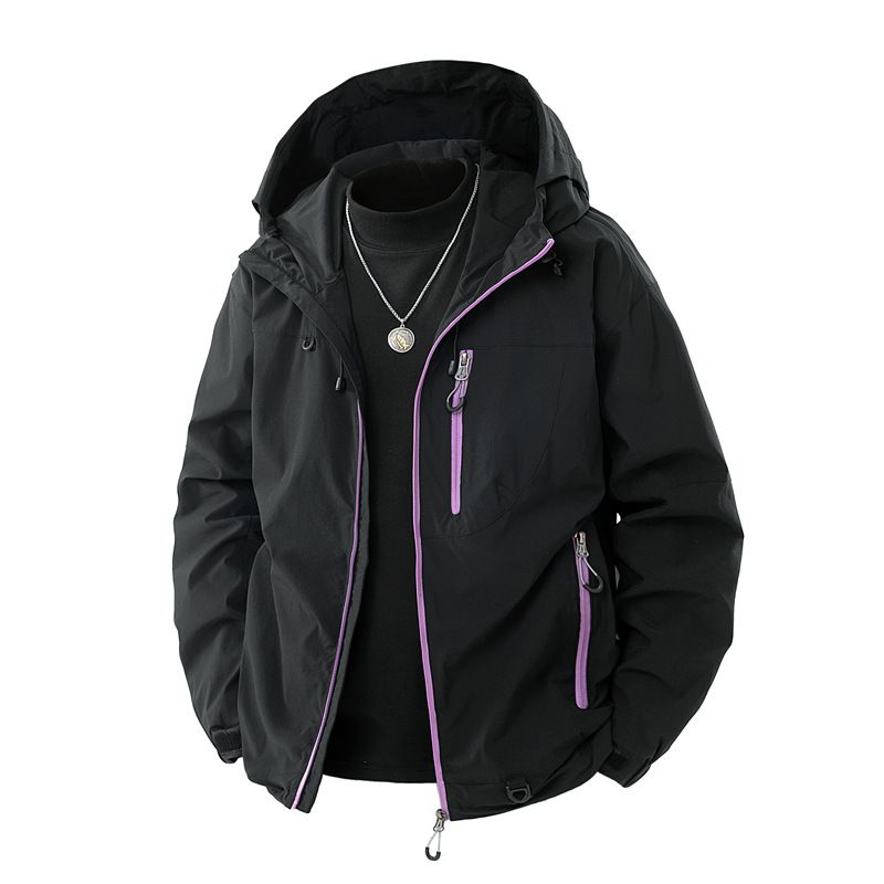 Giacca da trekking impermeabile da uomo - Guscio esterno traspirante ad asciugatura rapida con elasticità quadridirezionale (4 colori, dalla S alla 3XL)_voghion.com