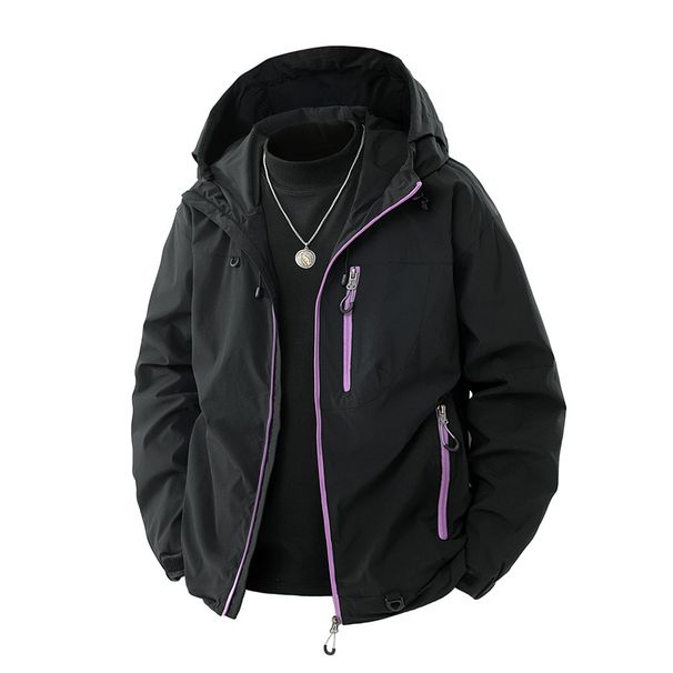 Giacca da trekking impermeabile da uomo - Guscio esterno traspirante ad asciugatura rapida con elasticità quadridirezionale (4 colori, dalla S alla 3XL)_voghion.com