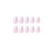 Weiße French Halo Dye Abnehmbare tragbare Nageltabletten, Press On Nails_voghion.com