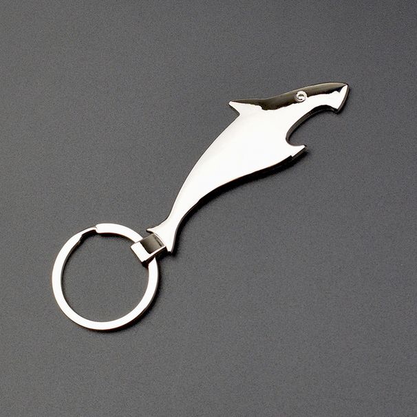 Simulierter Hai-Flaschenöffner-Schlüsselanhänger, Auto-Metall-Schlüsselring, Schlüsselanhänger für Herren und Damen, Werbegeschenke_voghion.com