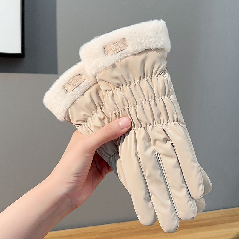 Neu Mode Herbst Warme Handschuhe Frauen mit Verdickt Samt und Winddicht Touchscreen für Outdoor Radfahren Sport in_voghion.com